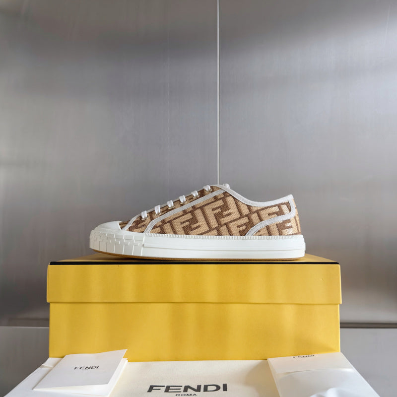 Domino FF Fabric braune Low-Top Sneakers