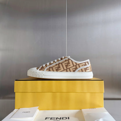 Domino FF Fabric braune Low-Top Sneakers