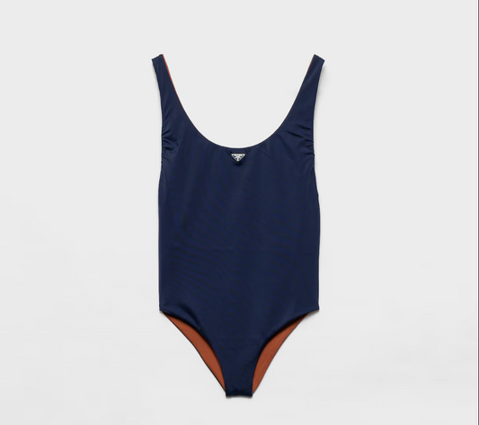 Badeanzug aus Jersey Blau