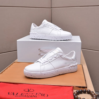 Open Low-Top Sneakers, All White
