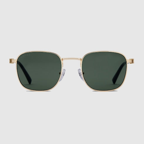 Round Gold-Tone Men's Sunglasses