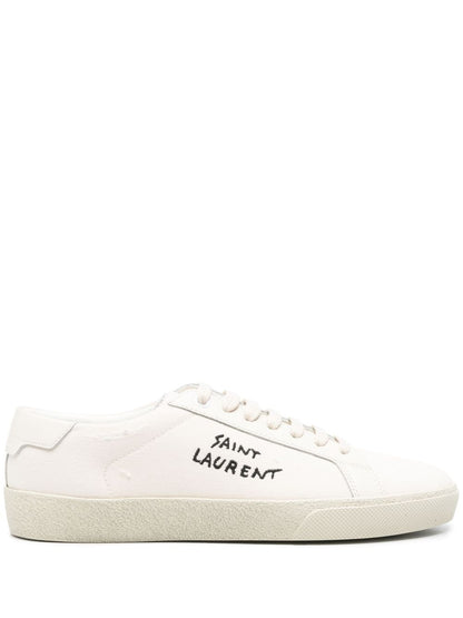 Klassische bestickte SL/06 Sneakers in Weiß