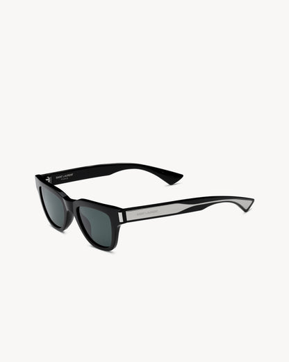 Wellington sunglasses with acetate and resin frames in black and silver for men