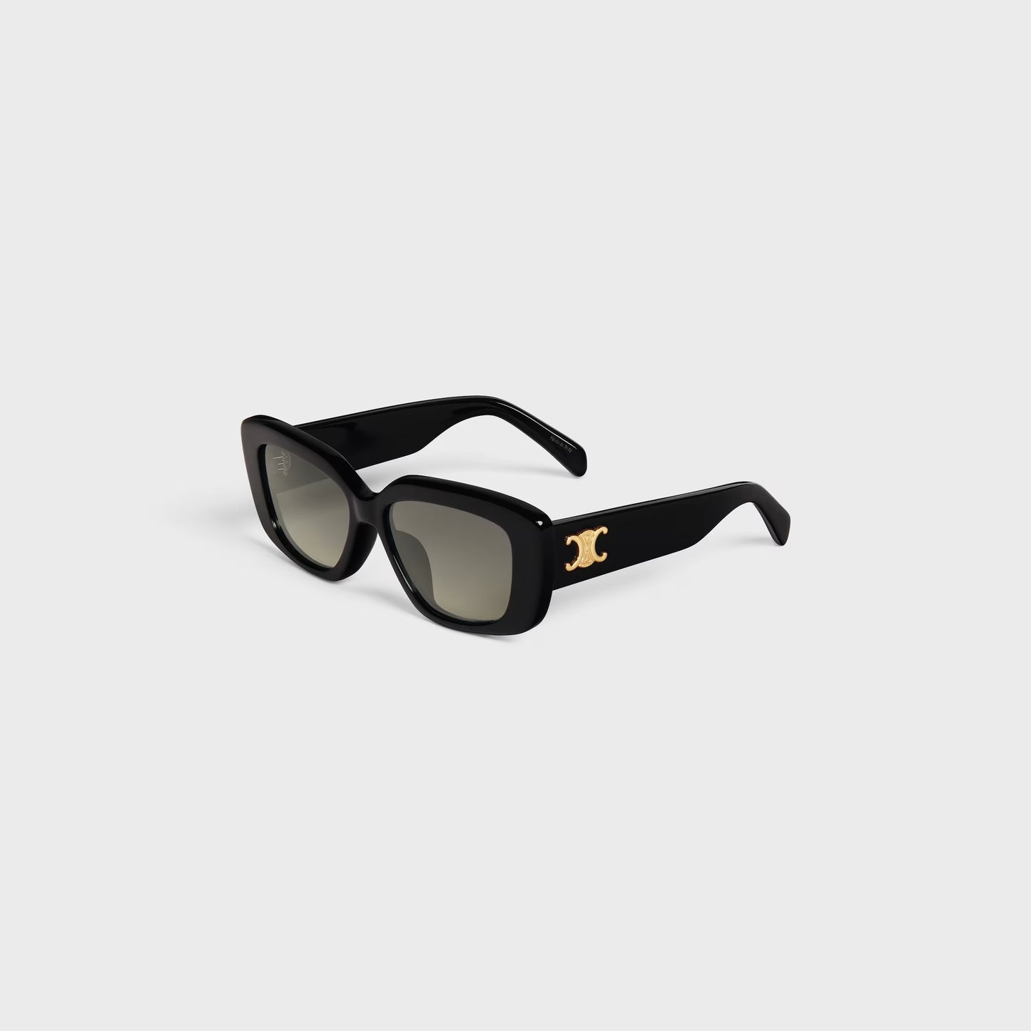 Triomphe 04 Sonnenbrille aus schwarzem Acetat für Damen