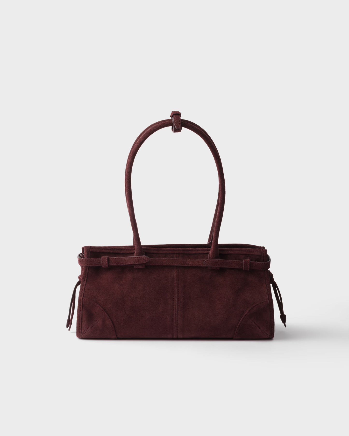 Bonnie Medium Handtasche aus Wildleder Burgunderrot