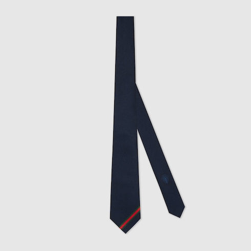 Jacquard silk tie with GG emblem