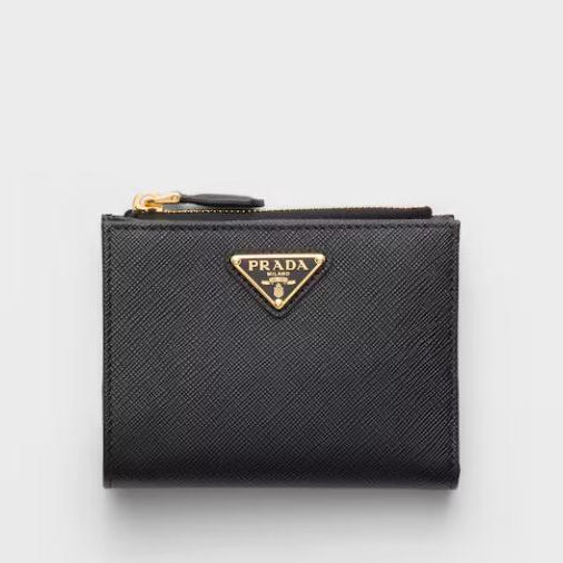 Small black Saffiano wallet