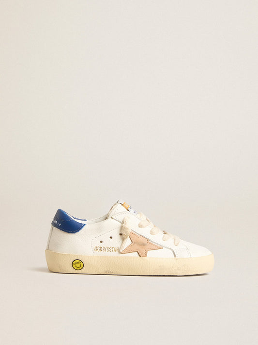 Super-Star Young in nappa leather with beige star and blue heel
