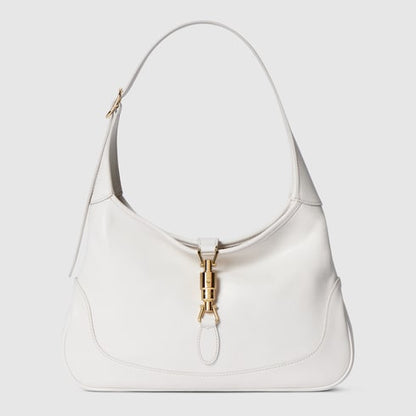 GG Jackie 1961 medium shoulder bag in white leather