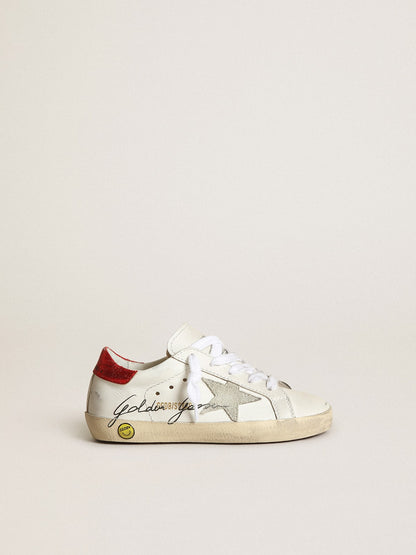 Young Super-Star with grey suede star