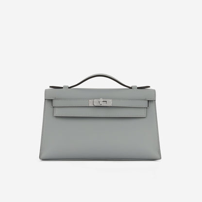 Kelly Pochette – Pantin Swift leather in grey