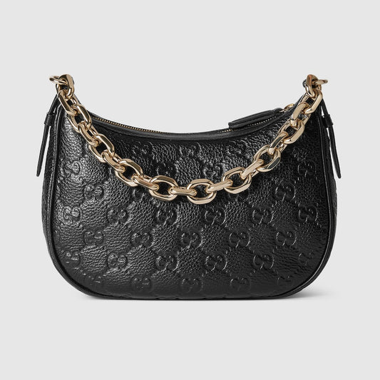 GG Emblem Shoulder Bag Medium Black