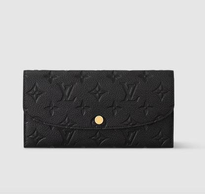 Geldbörse Emilie Leder Monogram Empreinte Schwarz