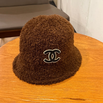 Bucket hat made of soft synthetic leather CC