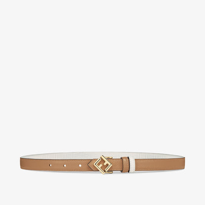 Damen Wendegürtel aus Leder in Beige