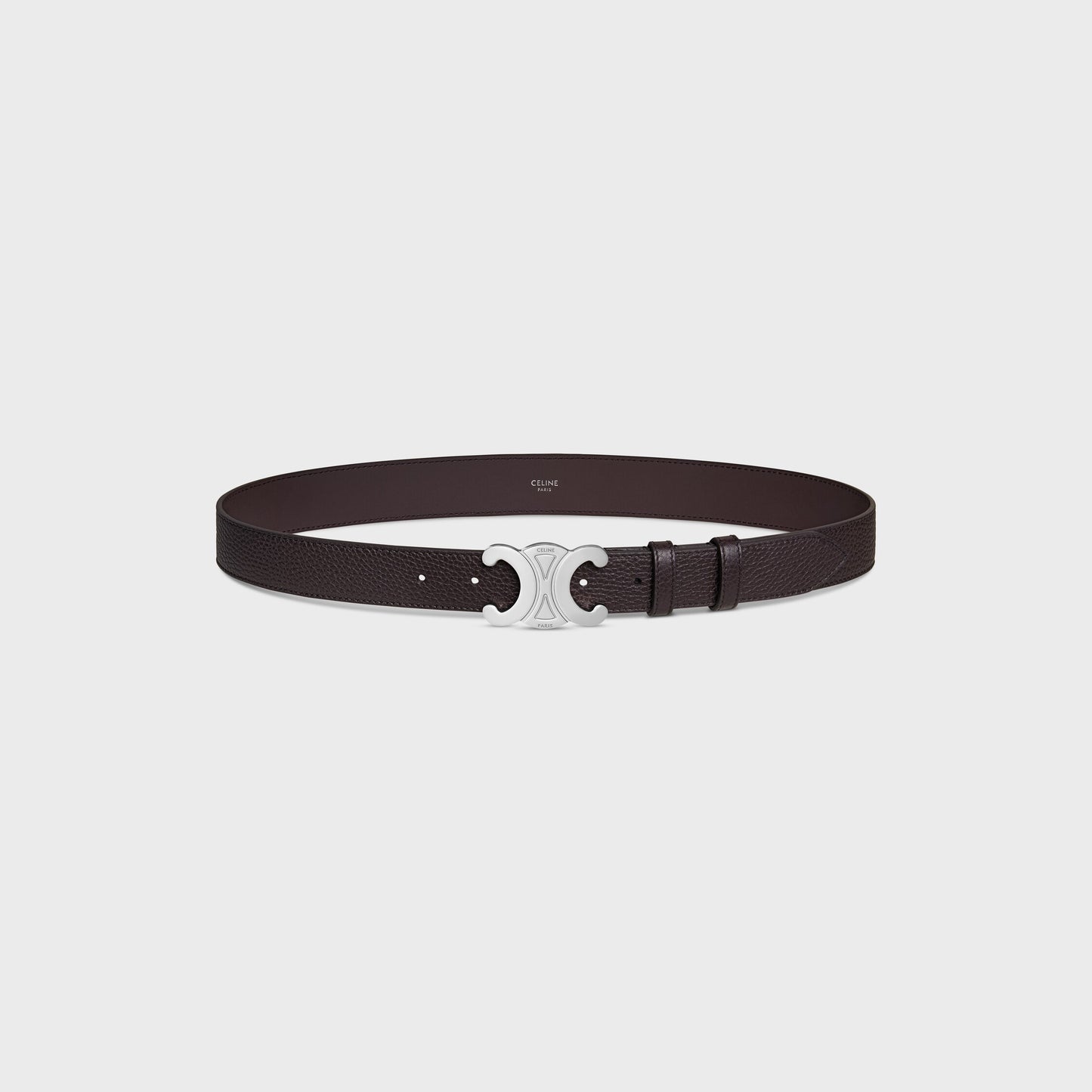 Triomphe Gürtel 30 mm aus genarbtem Kalbsleder in Espresso für Herren