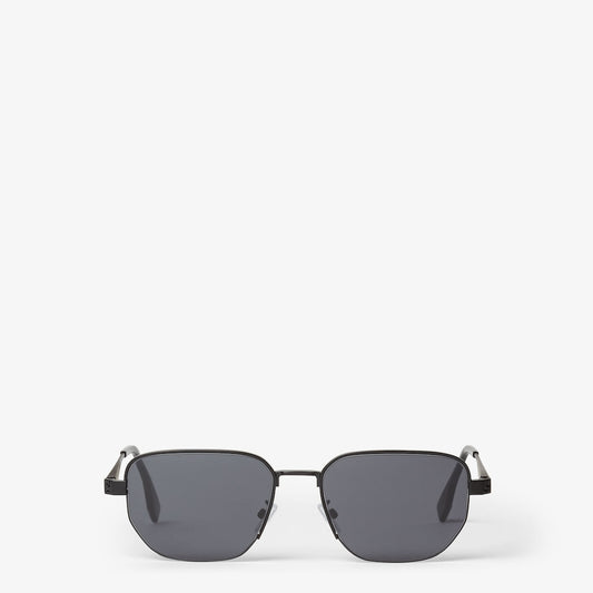 Sky sunglasses in matte black metal for men