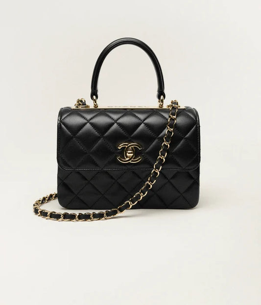 Mini handbag with handle black