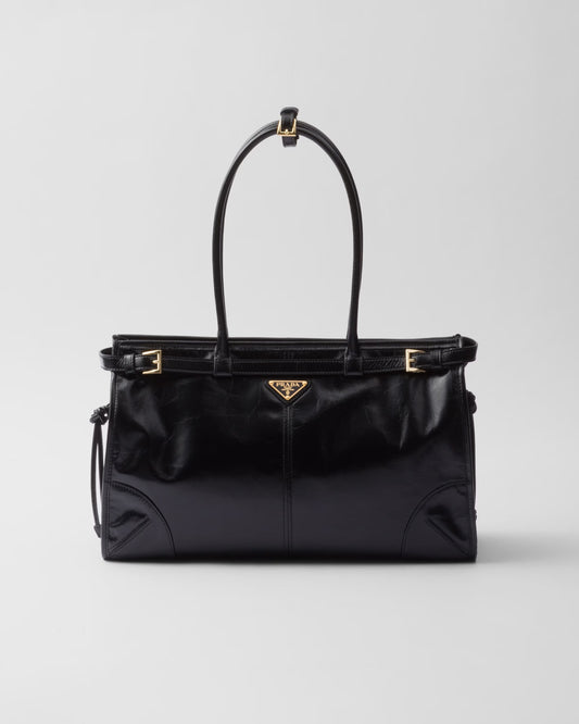 Bonnie Large Leather Handbag Black