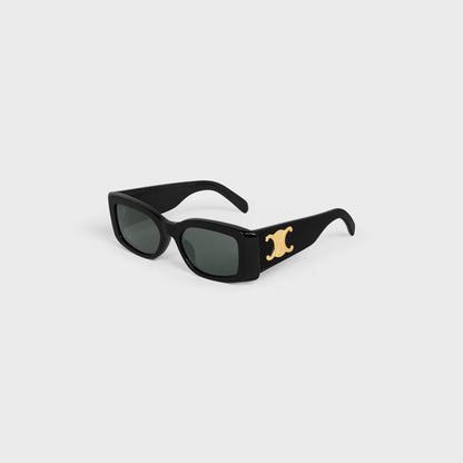 Triomphe XL 01 Sonnenbrille aus schwarzem Acetat für Damen