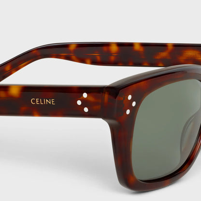 Black Frame 41 Sonnenbrille aus Acetat in Rot-Havanna