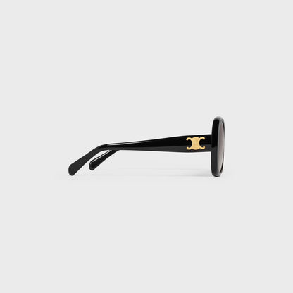 Triomphe 18 Sonnenbrille aus schwarzem Acetat für Damen