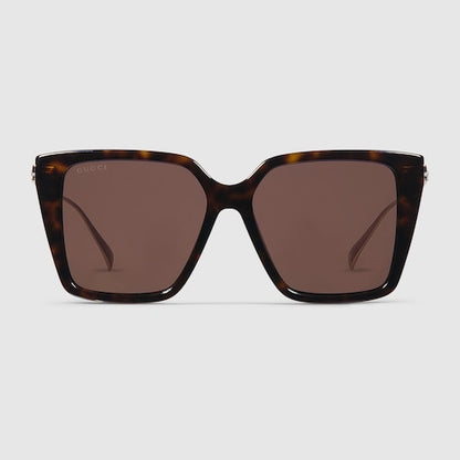 Sonnenbrille Quadratisch Schildpatt Braun