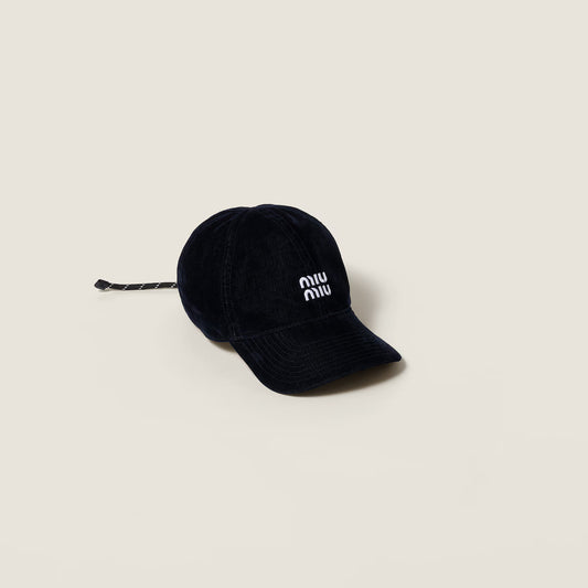 Velvet Baseball Cap Blue/Black