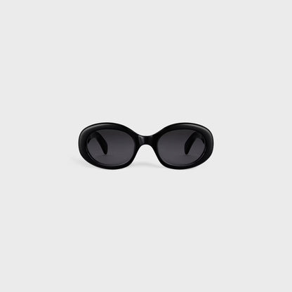 Triomphe 01 Sonnenbrille aus schwarzem Acetat für Damen