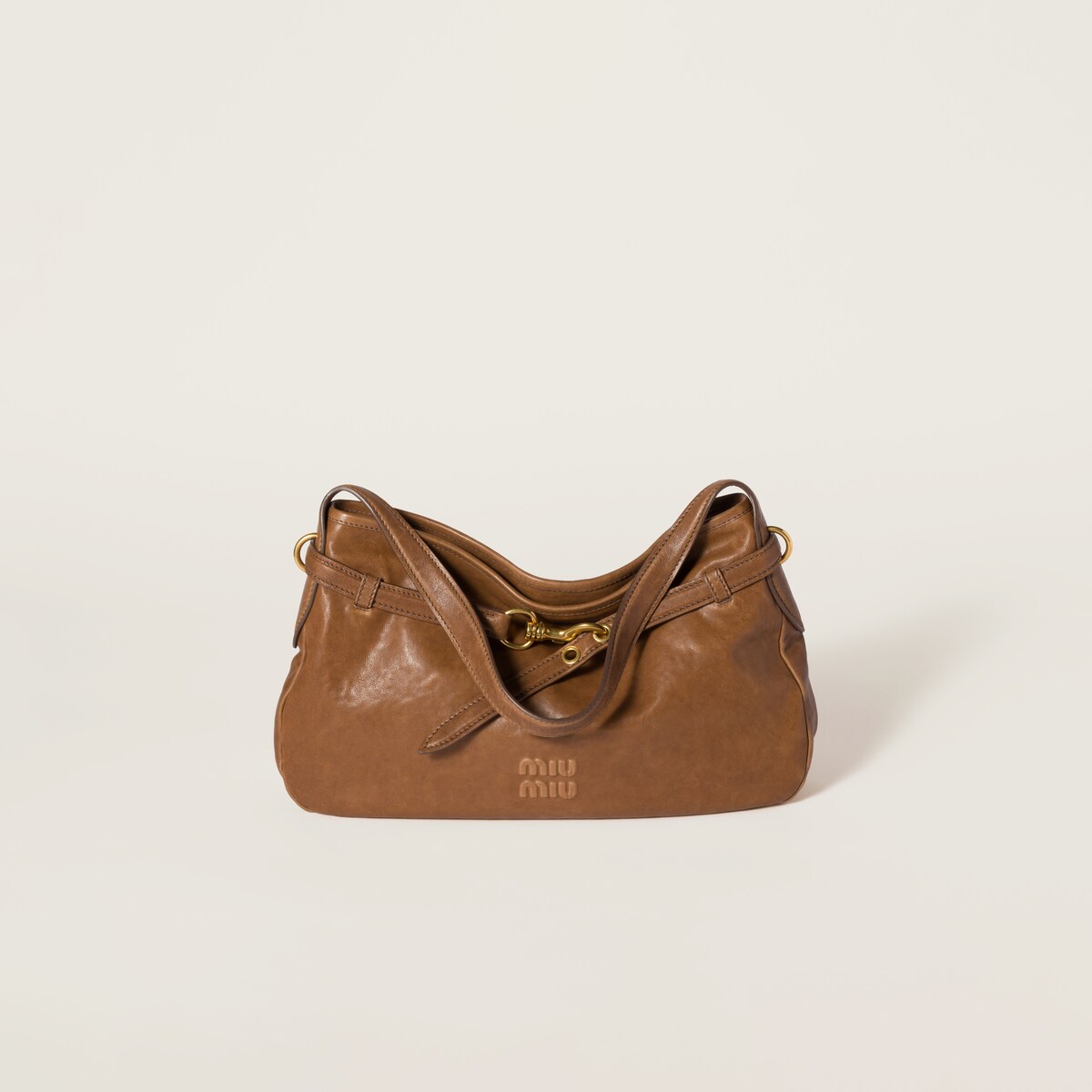Aventure Tasche mittel aus Nappaleder in Braun