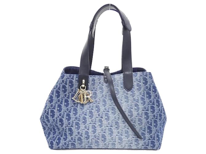 Toujours Oblique Medium Denim Bag