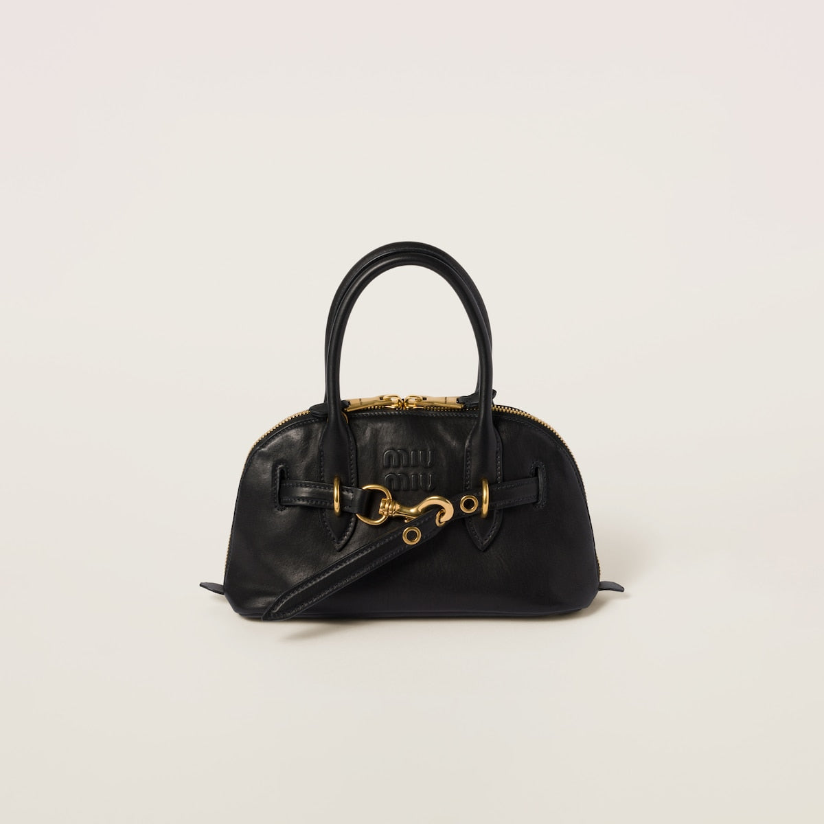 Aventure Tasche klein aus Nappaleder in Schwarz