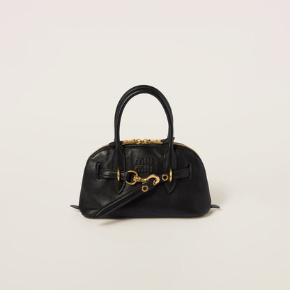 Aventure Tasche klein aus Nappaleder in Schwarz