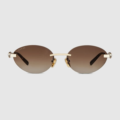 Sonnenbrille Oval Glasant Elfenbein