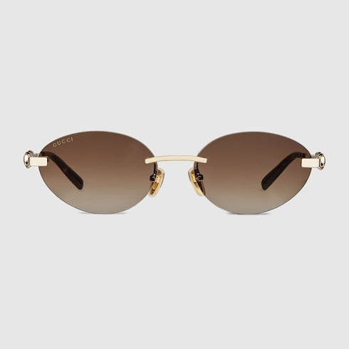 Sonnenbrille Oval Glasant Elfenbein