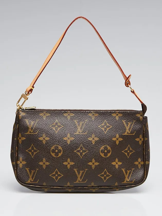 Monogram-Clutch aus Canvas