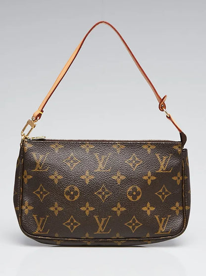 Monogram-Clutch aus Canvas