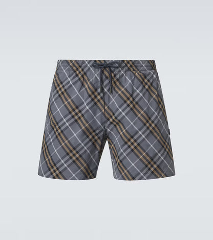 BRB Check-Badehose Blau