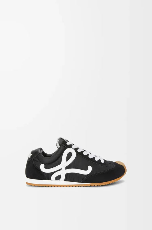 Ballet Runner 2.0 sneakers in nylon and leather, black