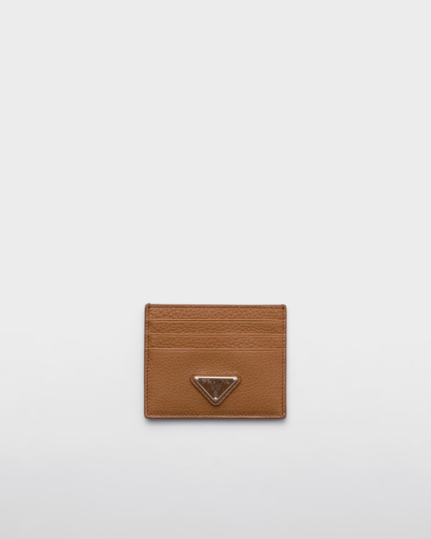 Leather card case, cognac