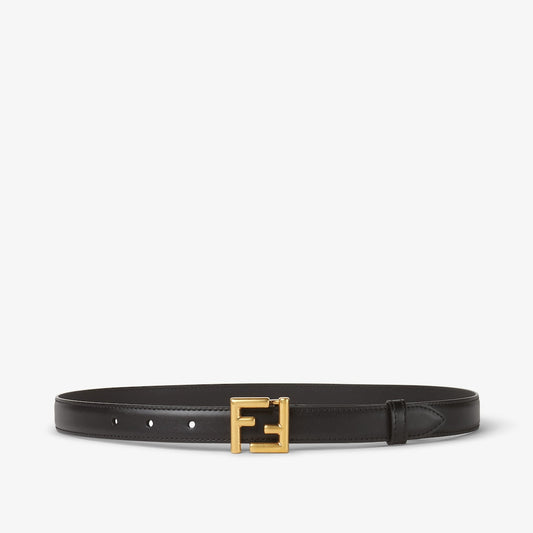 Women's leather belt in black