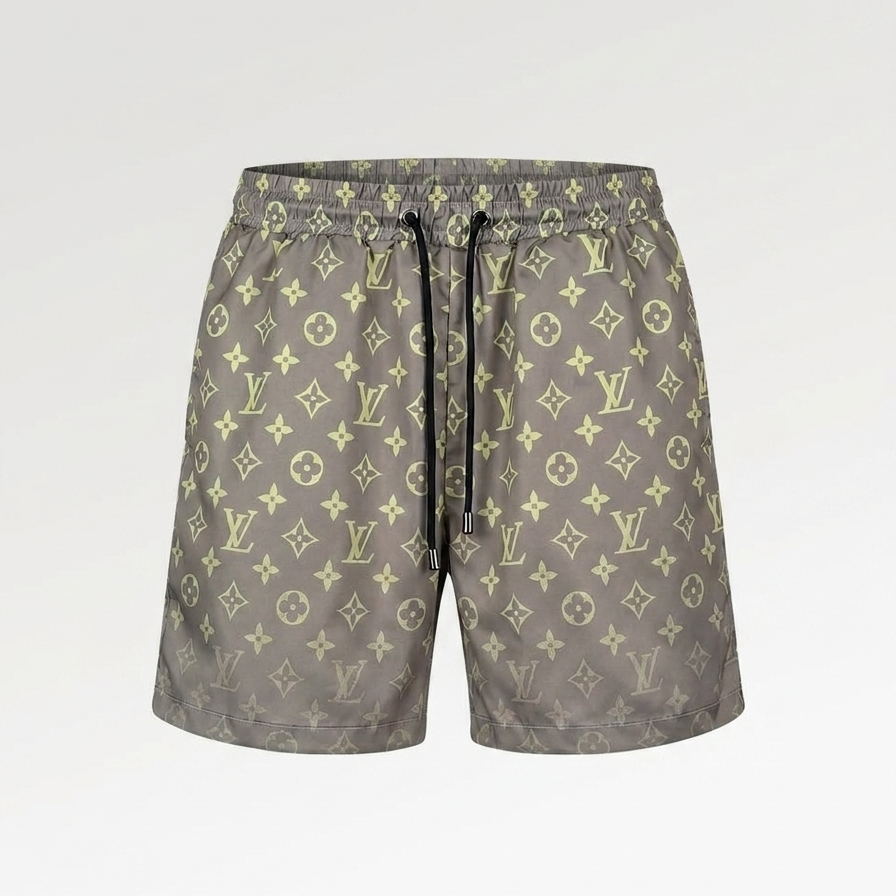 Badehose Pastel Line Monogram Salbeigrün