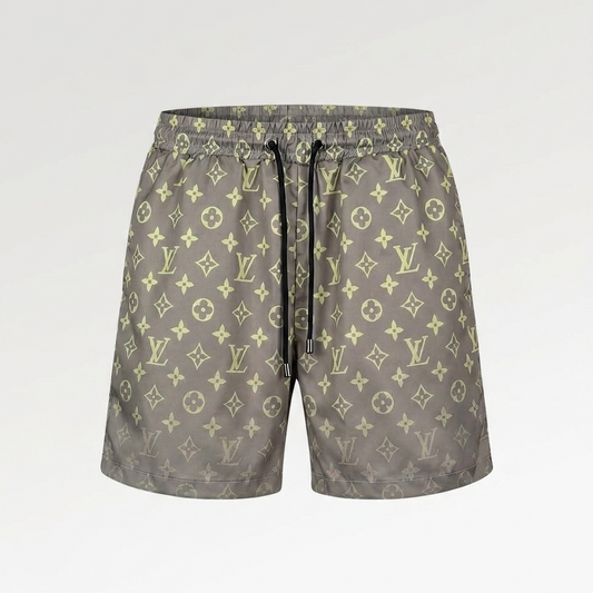 Badehose Pastel Line Monogram Salbeigrün