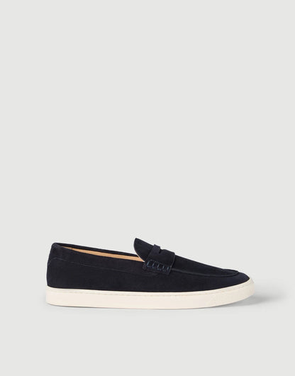Slip-on aus Wildleder Navyblau