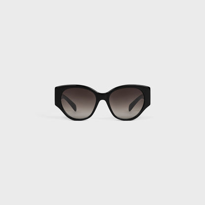 Triomphe XL 03 Sonnenbrille aus schwarzem Acetat für Damen