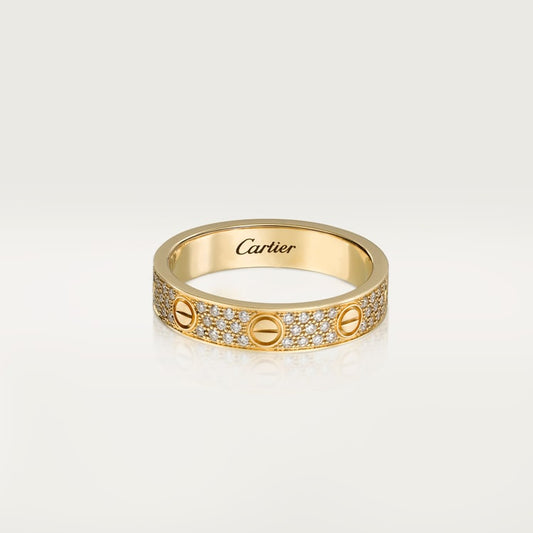 LOVE Ring small model Pavé Gold
