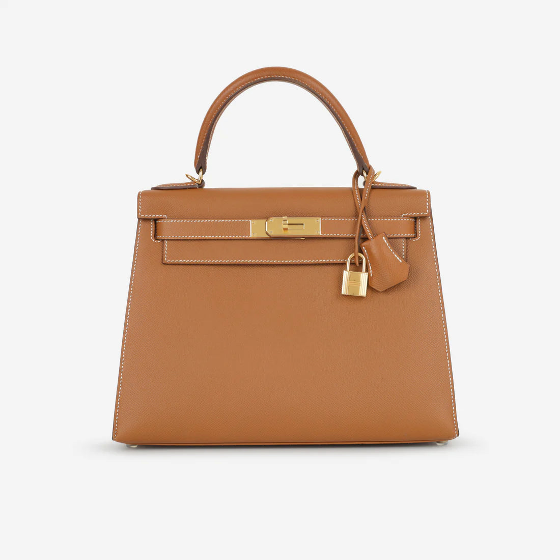 Kelly 28 Gold mit goldenen Accessoires Epsom