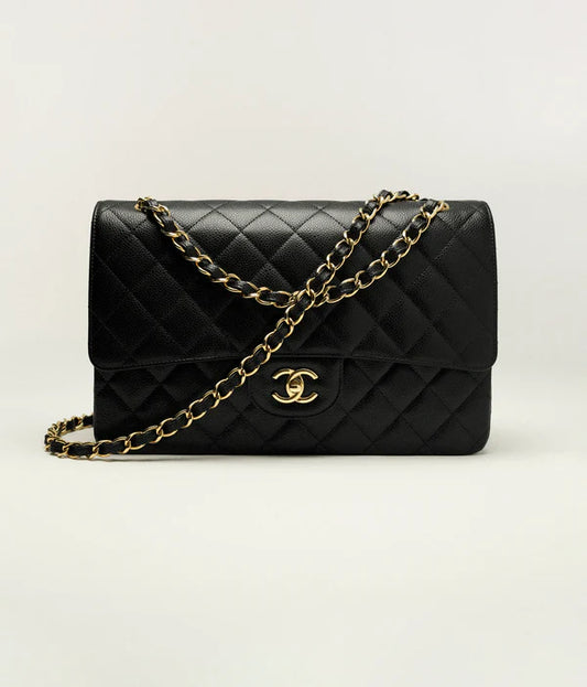 Große klassische Handtasche Schwarz