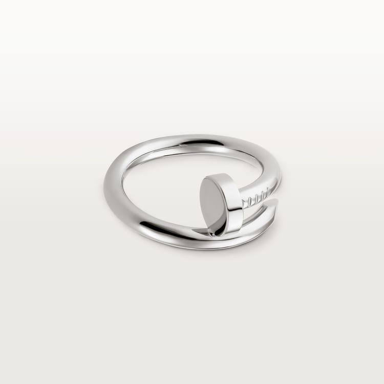 Juste un Clou ring, classic model in white gold