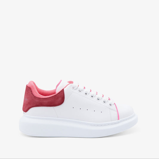 Oversized White Velvet Fuchsia